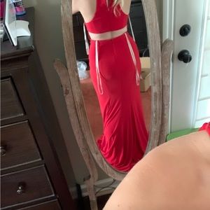 Red formal dress